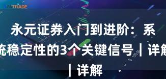 永元证券入门到进阶：系统稳定性的3个关键信号｜详解